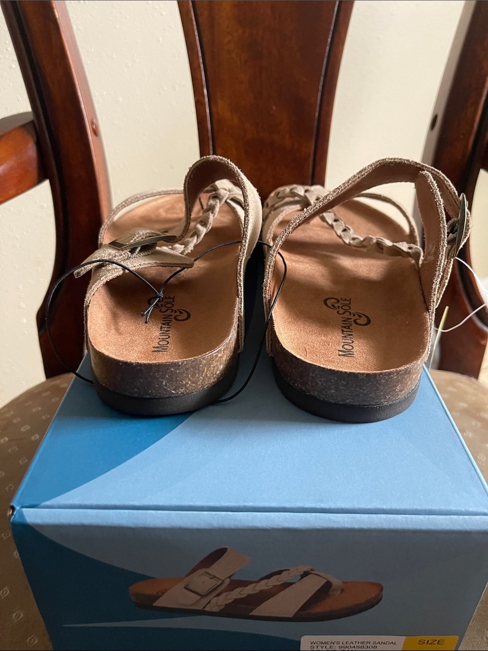 New with Tags Mountain Sole Women's Leather Sandals - Tan (Size 8) - Picture 8 of 9